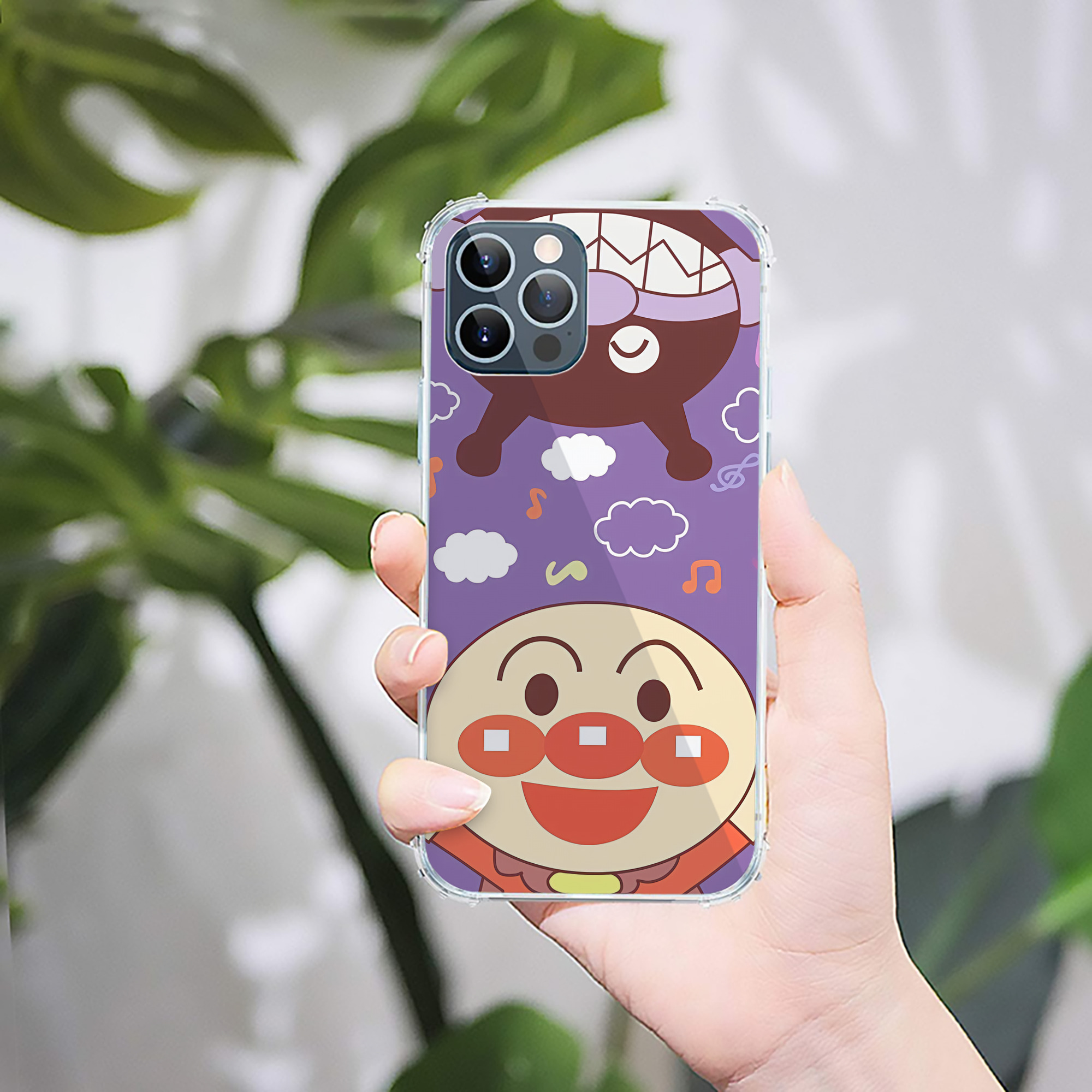 （画像用） アンパンマン Anpanman 【iPhone 12シリーズ対応】透明スマホケース（クリアソフトケース）